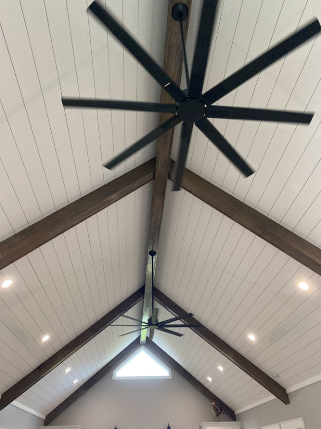 Oversized Ceiling Fans - Colt Simmons Construction